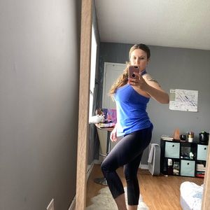 Lululemon bright blue scoop tank top